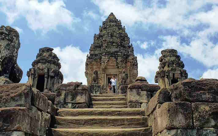 Preah Ko, temple hindouiste à environ 12 km de Siem Reap près des temples de Roluos